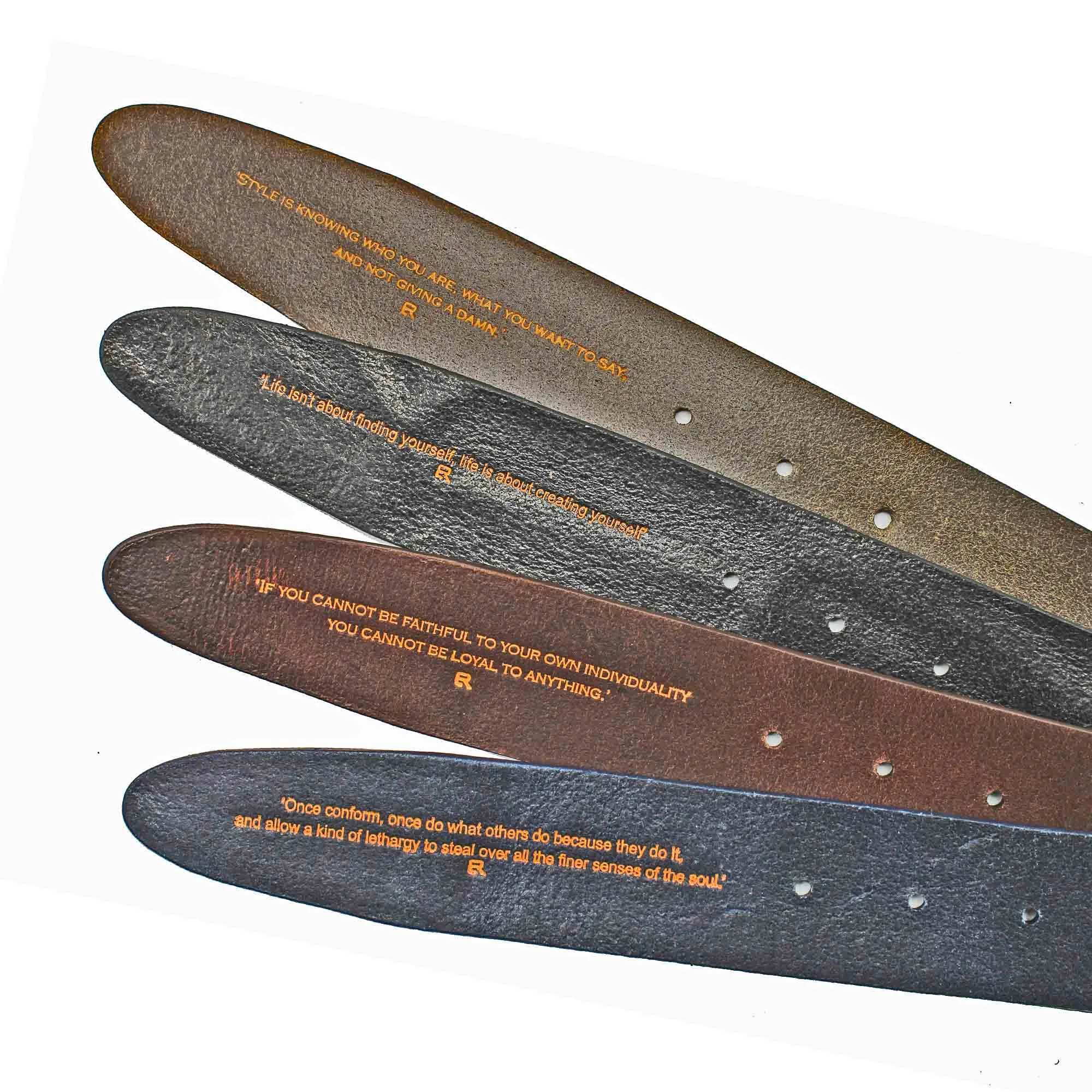 Clyde Black/Brown Vintage Feel Reef Studded Belt