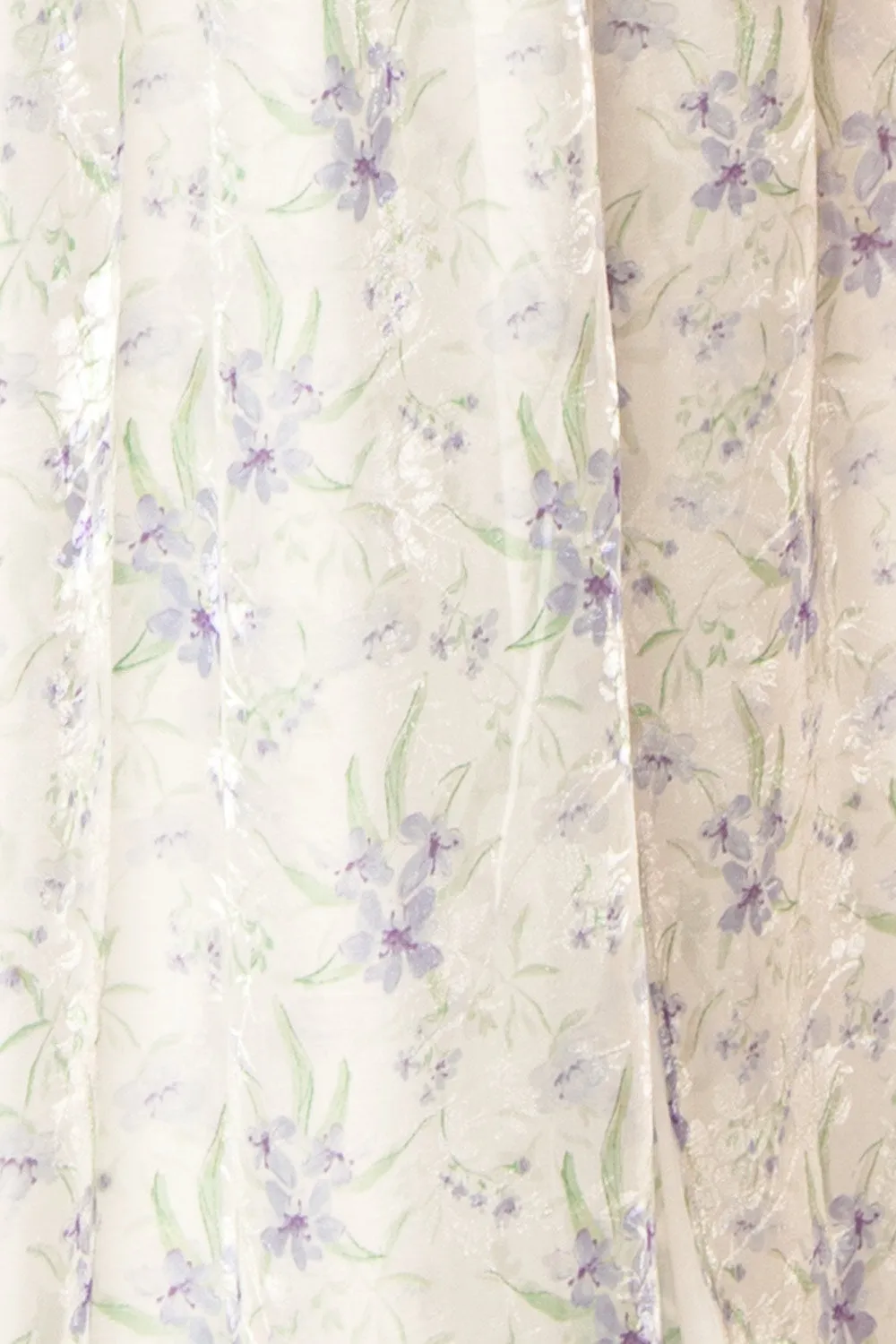 Diurnia | Shimmery Maxi Floral Dress w/ V-Neckline