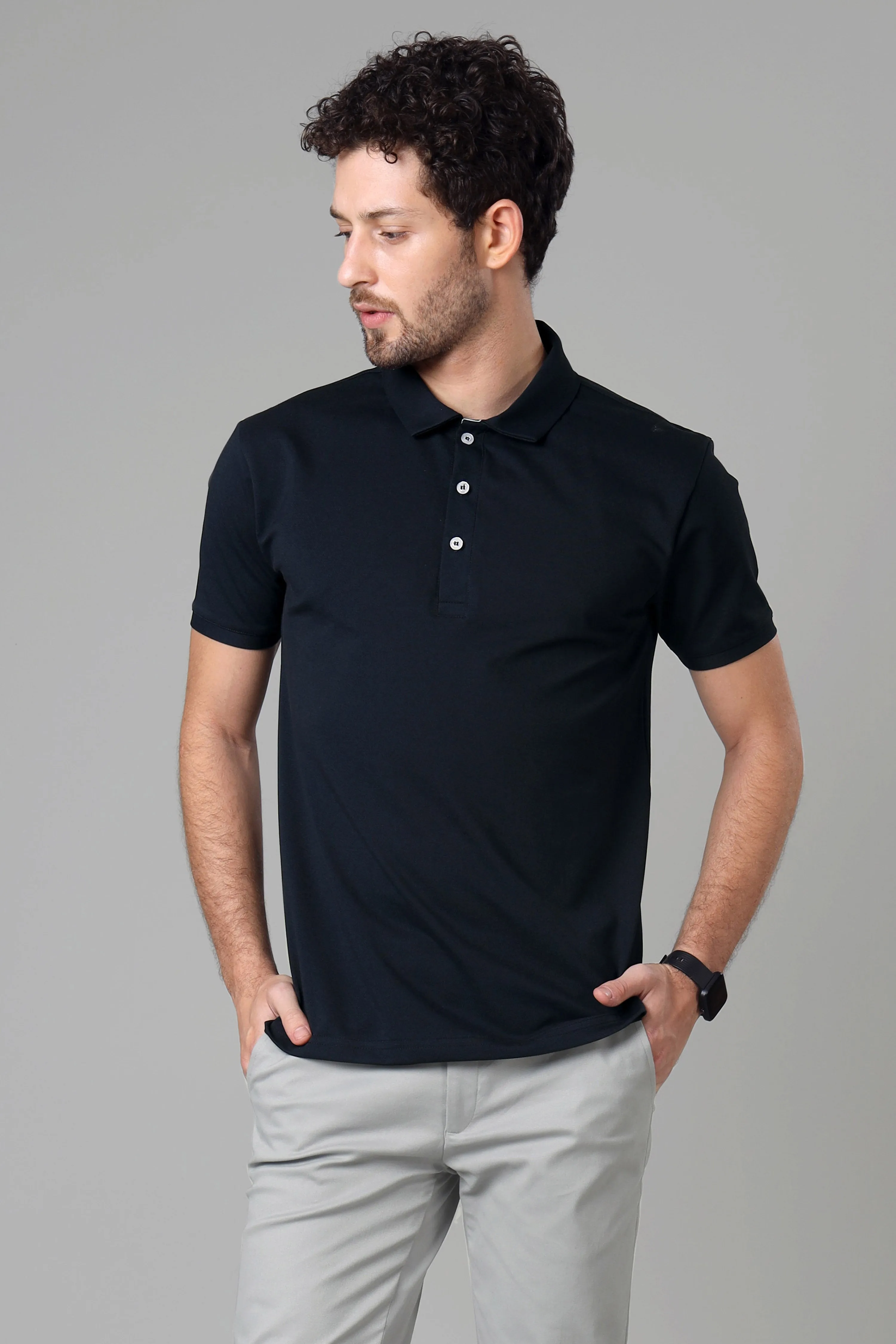 Exclusive Navy Blue Polo T-Shirt For Men