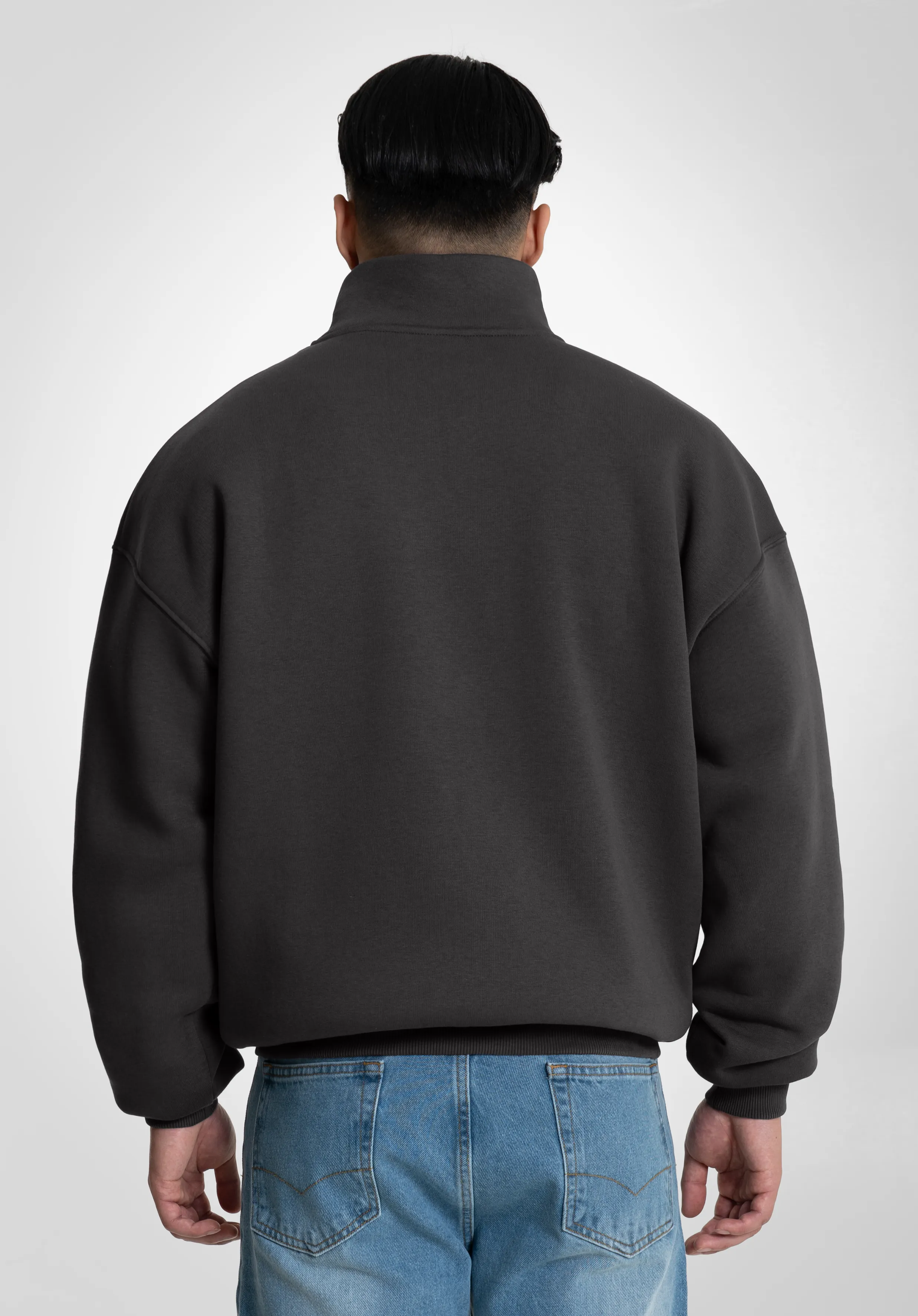 Half Zip Hoodie - Slate Grey