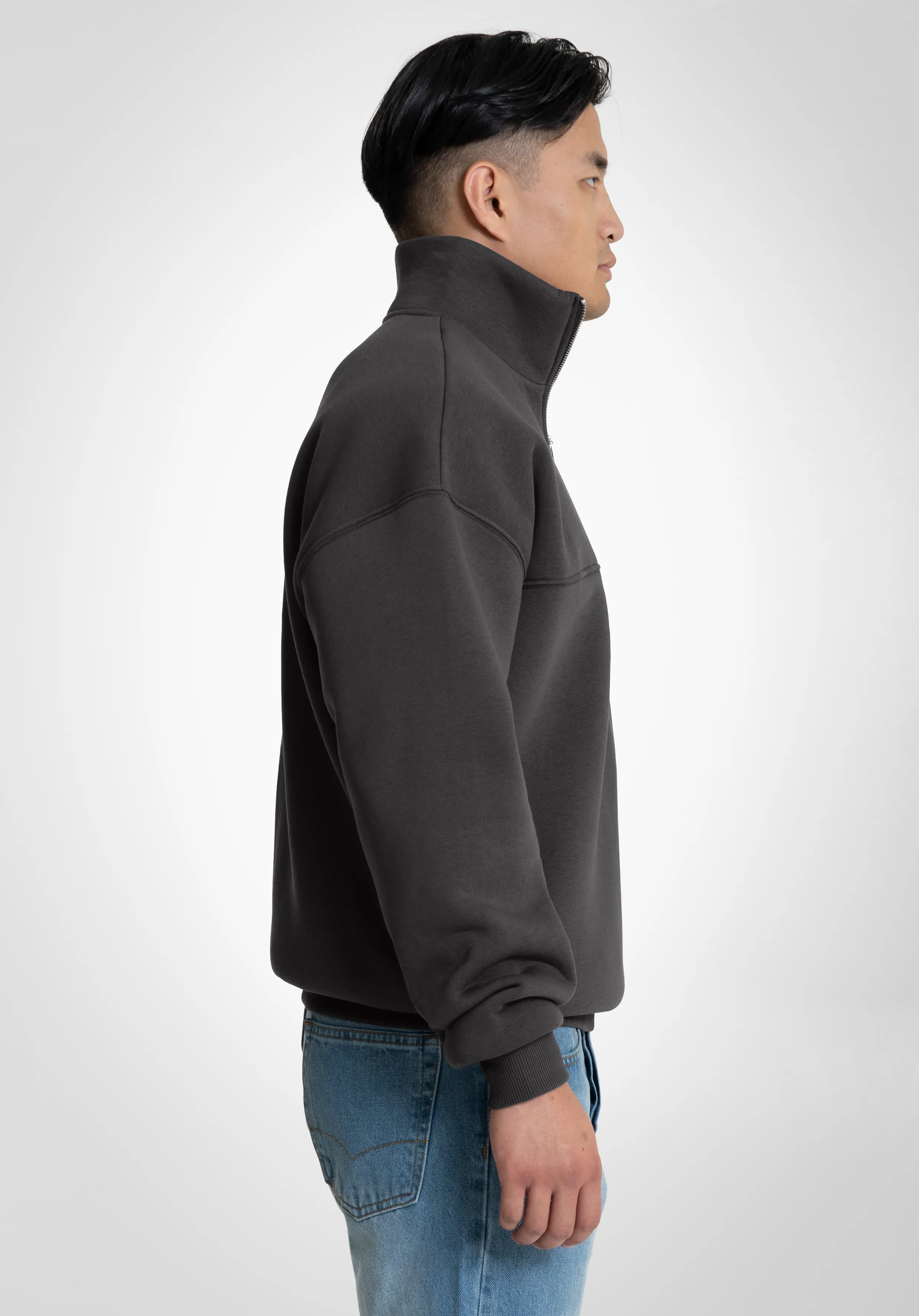 Half Zip Hoodie - Slate Grey