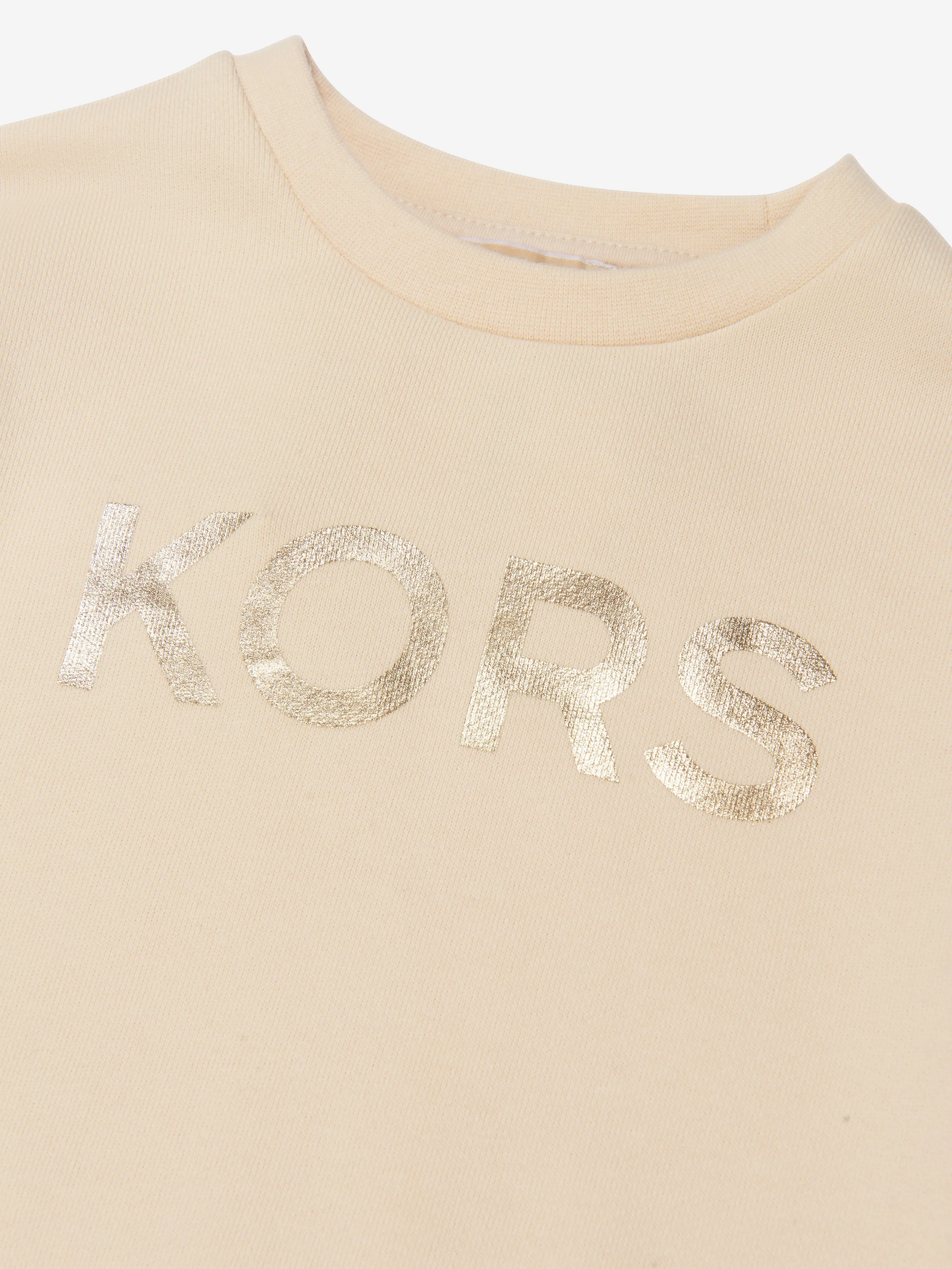 Michael Kors Girls Metallic Logo Sweatshirt