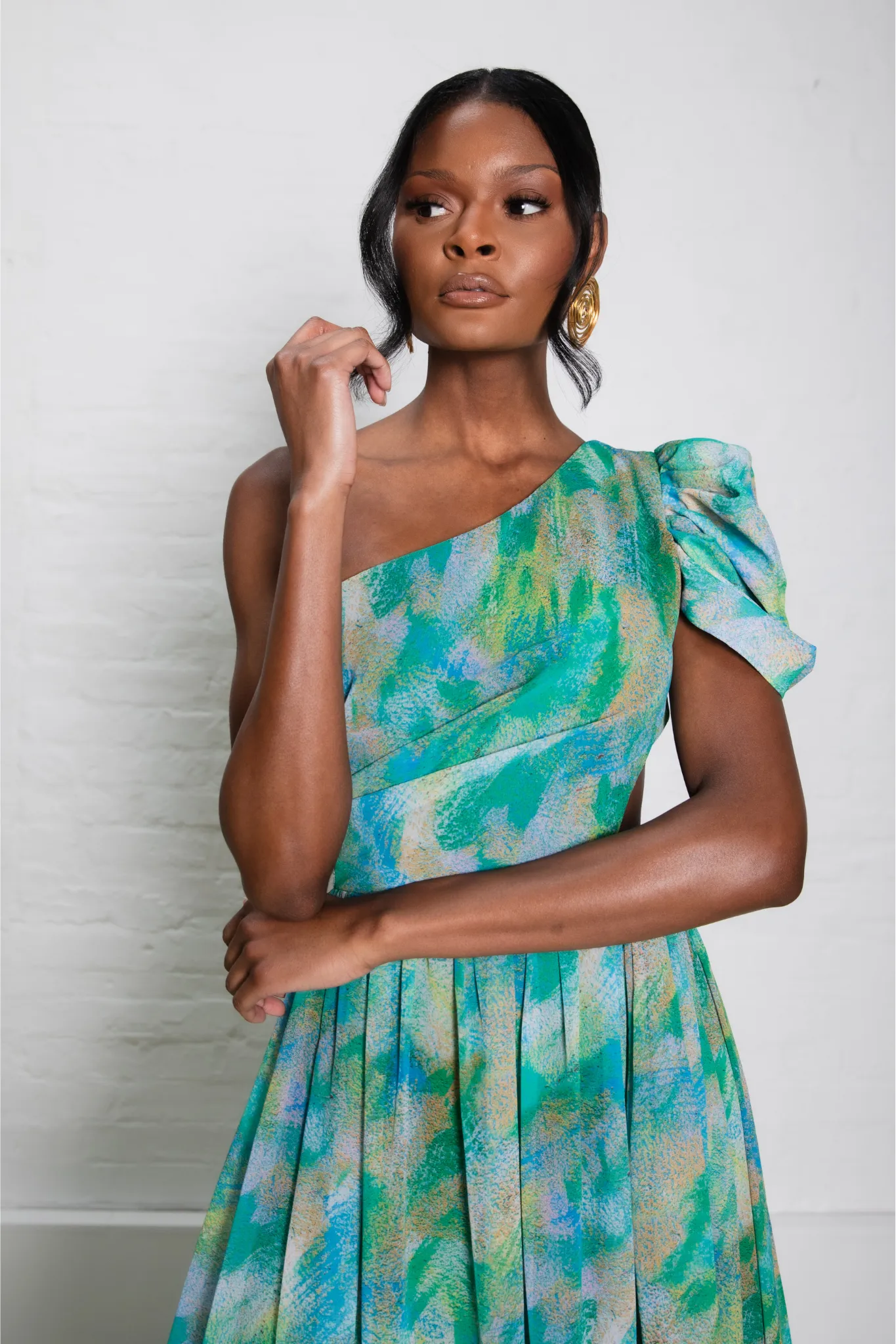 Renee Dress Green Print